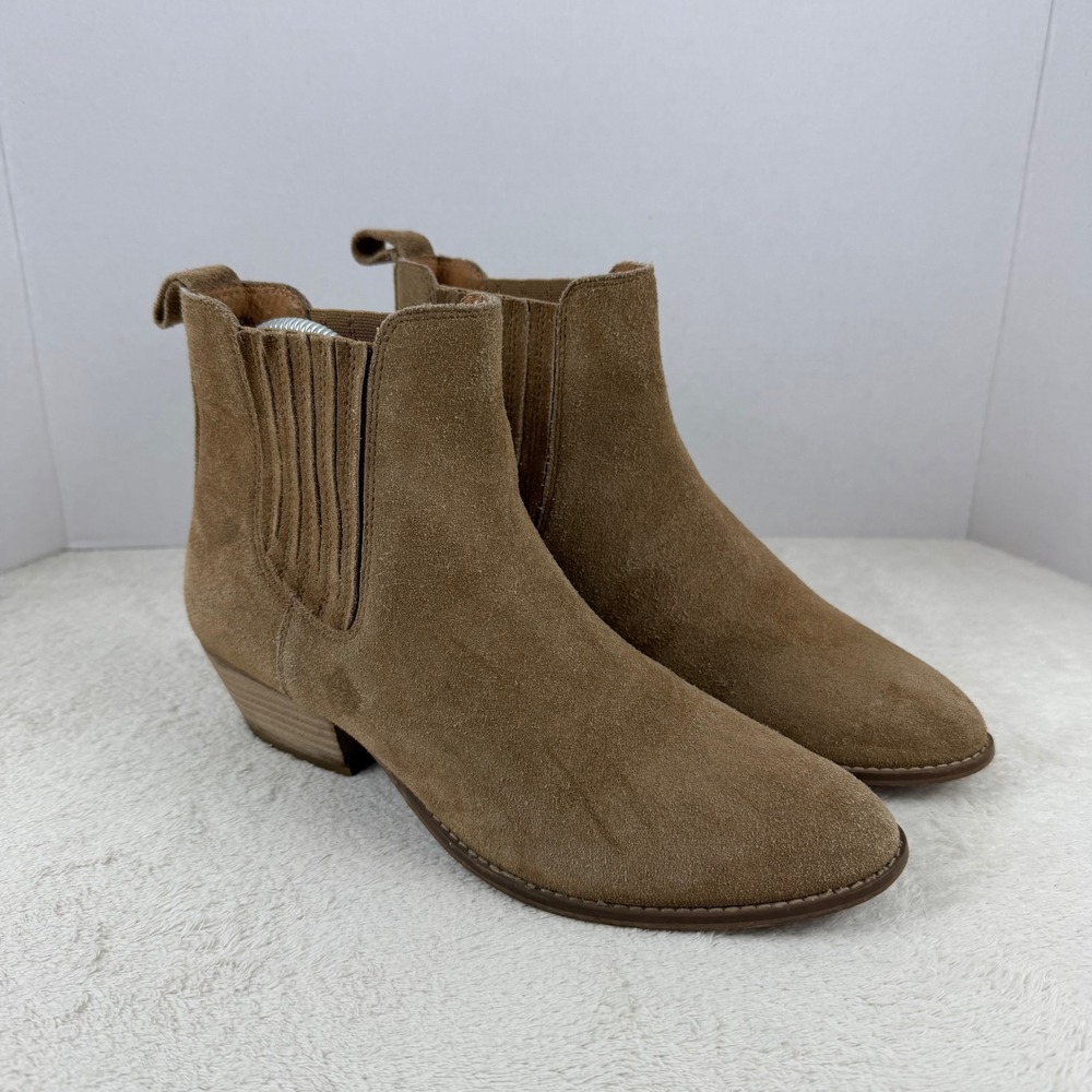 Urban Outfitters Brown‎ Suede Ankle Boots Tan Booties Women's Size 38